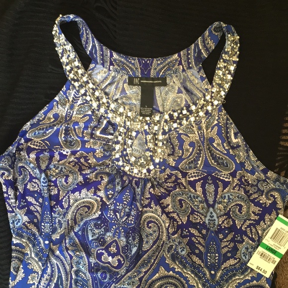 INC International Concepts Tops - INC Blue Sparkly Super Cute Top. NWT